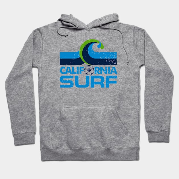 1978 California Surf Vintage Soccer Hoodie by ryanjaycruz